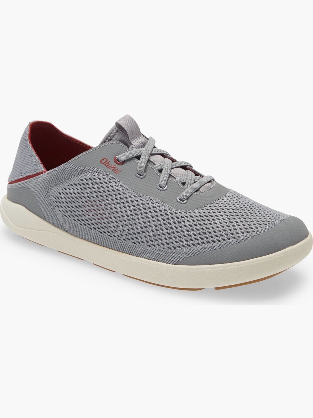 Olukai Men's Moku Pae Casual Shoe - Poi/Red mens size 11.5. Like New